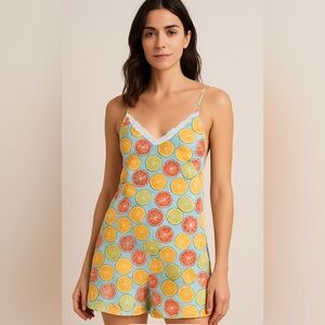 Flora Nikrooz Citrus Delight Chemise 2 piece lounge set